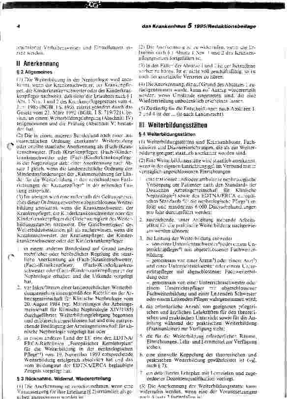 Vorschauseite 2: DKG-Empfehlung zur Weiterbildung für Krankenpflegepersonen in der Nephrologie