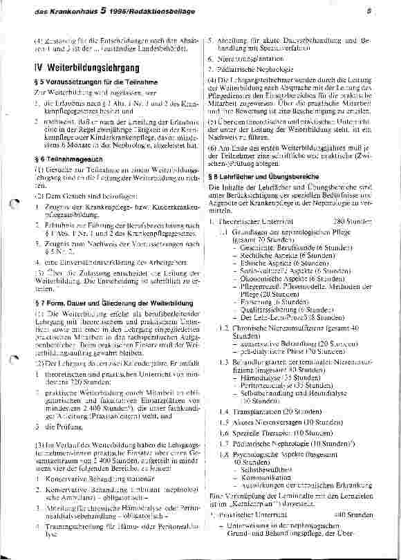 Vorschauseite 3: DKG-Empfehlung zur Weiterbildung für Krankenpflegepersonen in der Nephrologie