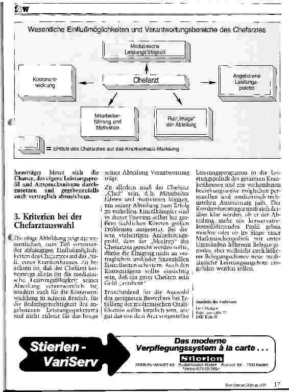 Vorschauseite 2: Die Chefarztauswahl Bestimmungsfaktor für das Leisungsangebot des Krankenhauses