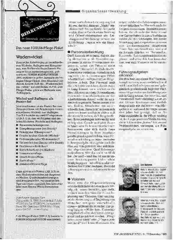 Vorschauseite 3: Flucht nach vorn zum eigenen Image Pflegedienste auf der Suche nach Fortbildung und Beratung