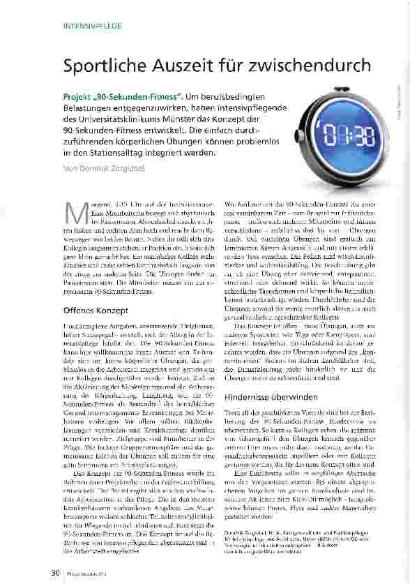 Vorschauseite 1: Sportliche Auszeit für zwischendurch