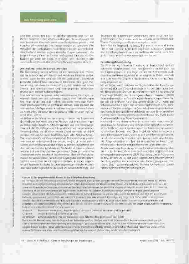 Vorschauseite 2: Klinische Forschung in der Ergotherapie: Konzeption und Antragsstellung eines Forschungsprojektes
