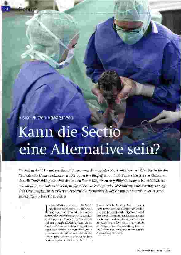 Vorschauseite 1: Kann die Sectio eine Alternative sein