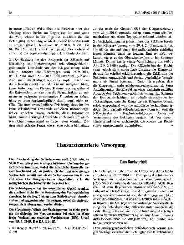 Vorschauseite 3: Arzt ist zur Auskunft verpflichtet