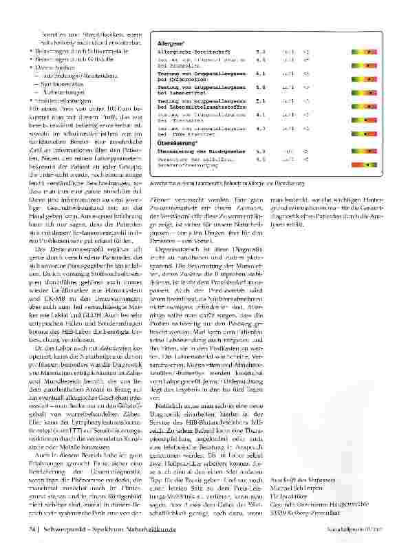 Vorschauseite 3: Analysen des Stoffwechsels