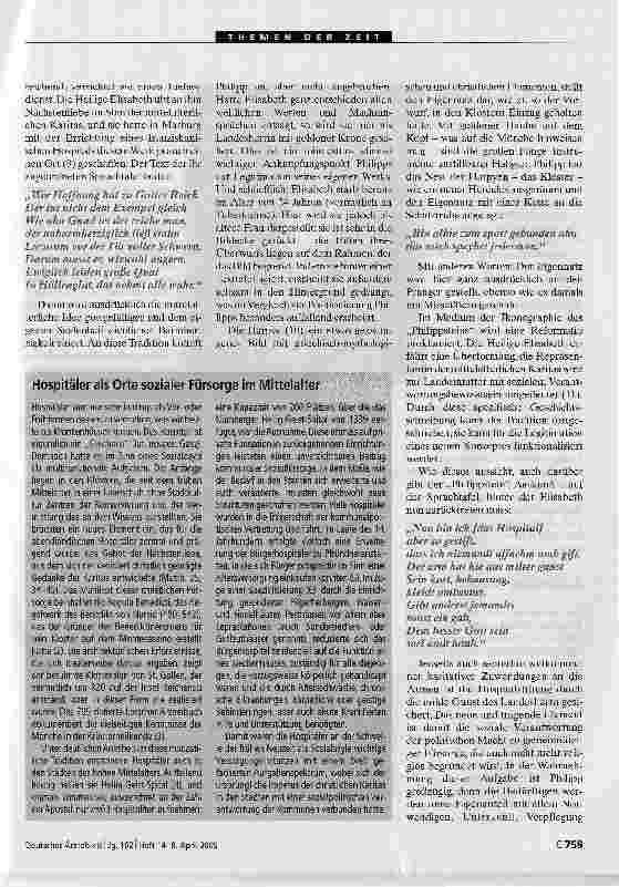 Vorschauseite 2: Beginn landesherrlicher FürsorgeGeschichte der Medizin