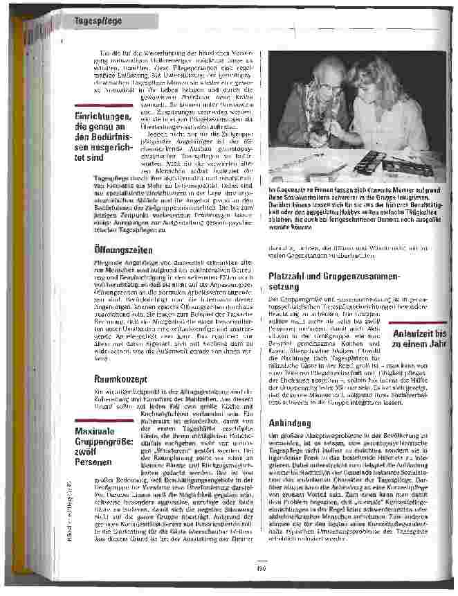 Vorschauseite 2: Ein Mehr an Lebensqualität schaffen Aufbau und Entwicklung von Tagespflegeeinrichtungen für gerontopsychiatrische KlientInnen