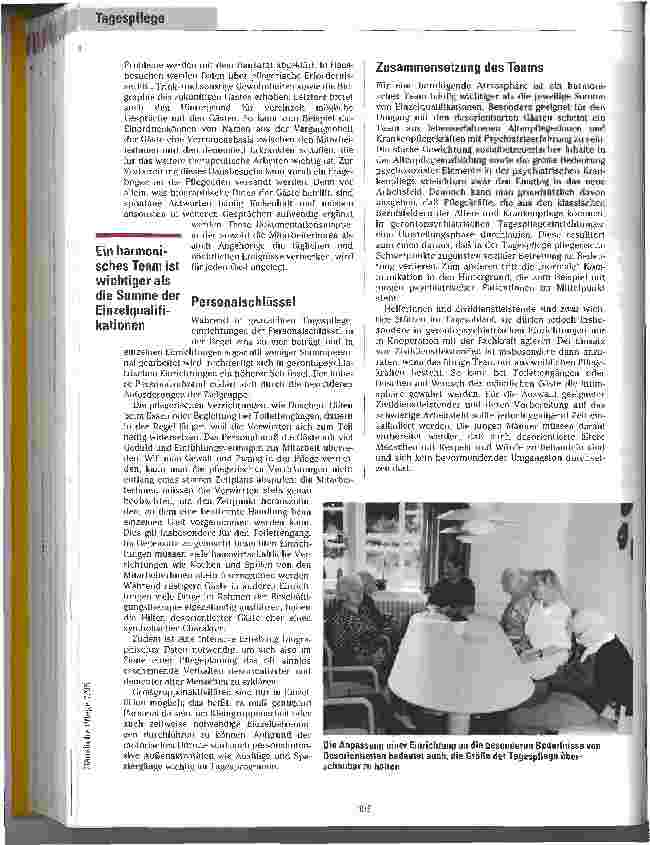Vorschauseite 4: Ein Mehr an Lebensqualität schaffen Aufbau und Entwicklung von Tagespflegeeinrichtungen für gerontopsychiatrische KlientInnen