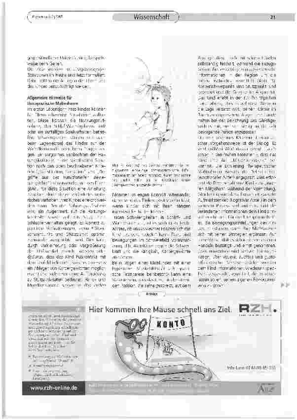Vorschauseite 4: Preparing for something - oder: Wie können direkte Hilfen im Alltagsleben eines neurologisch auffälligen Kindes aussehen? Physiotherapeutische Überlegungen zum Thema Haltungskontr…