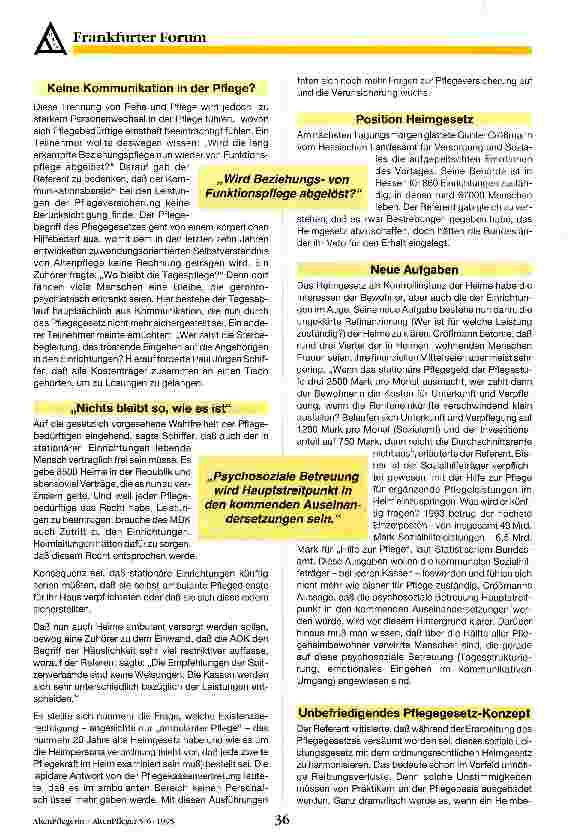 Vorschauseite 2: Platzt die stationäre Pflegeversicherung? Fachtagung zum Pflege-Versicherungsgesetz im stationären Bereich im Deutschen Verein für öffentliche und private Fürsorge in Zusammenarbe…