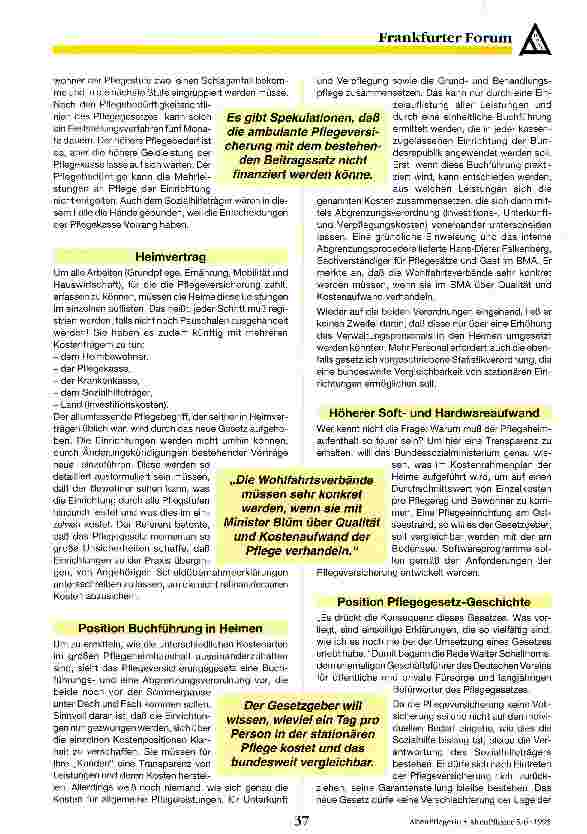 Vorschauseite 3: Platzt die stationäre Pflegeversicherung? Fachtagung zum Pflege-Versicherungsgesetz im stationären Bereich im Deutschen Verein für öffentliche und private Fürsorge in Zusammenarbe…