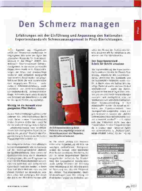 Vorschauseite 1: Den Schmerz managen