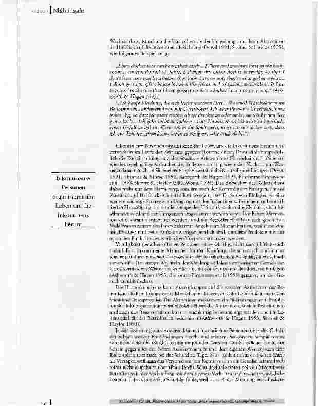 Vorschauseite 4: Die Bürde der SchamHerausforderungen in der Umsetzung des Expertenstandards Kontinenzförderung