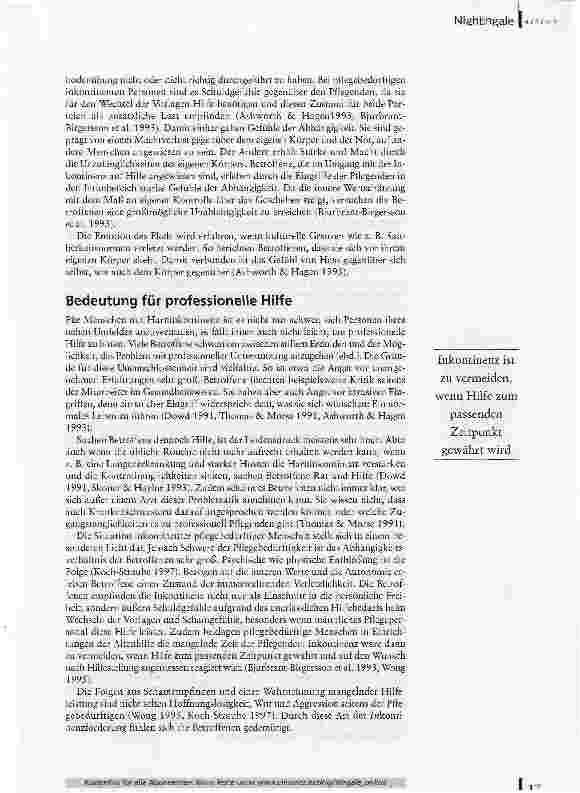 Vorschauseite 5: Die Bürde der SchamHerausforderungen in der Umsetzung des Expertenstandards Kontinenzförderung