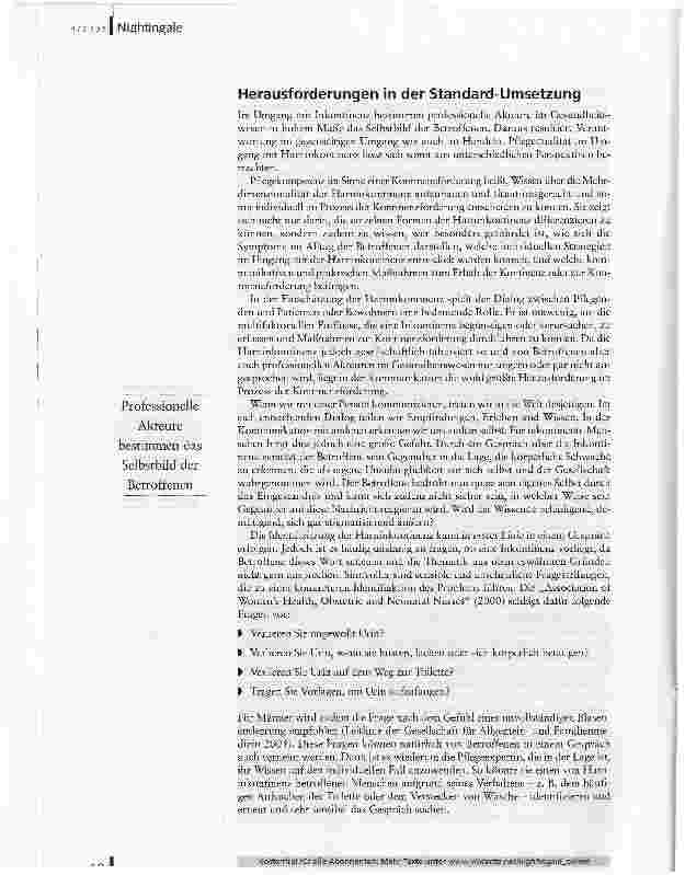 Vorschauseite 6: Die Bürde der SchamHerausforderungen in der Umsetzung des Expertenstandards Kontinenzförderung