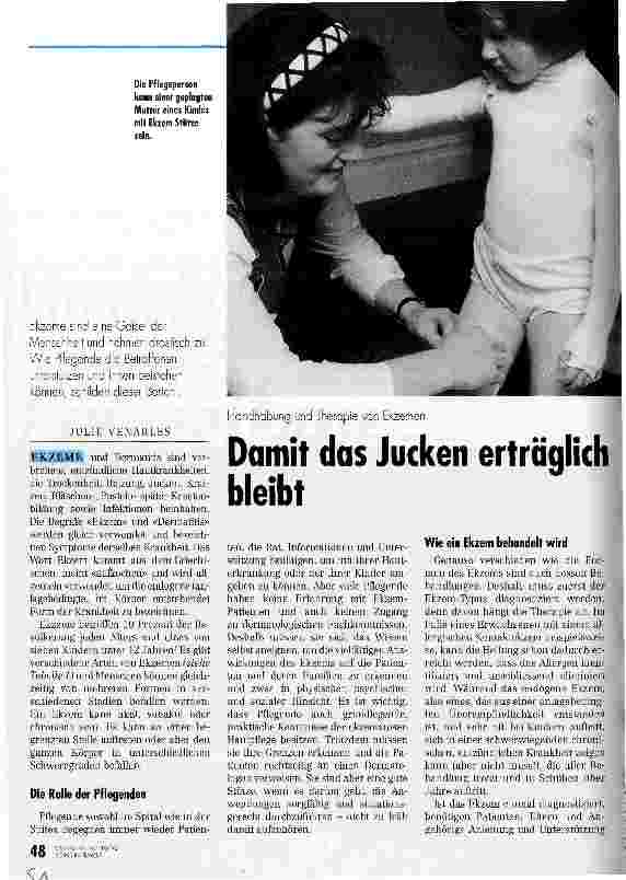 Vorschauseite 1: Damit das Jucken erträglich bleibt Handhabung und Therapie von Ekzemen