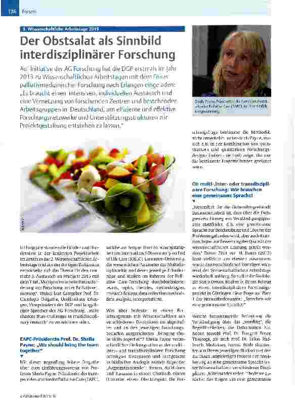 Vorschauseite 1: Der Obstsalat als Sinnbild interdisziplinärer Forschung