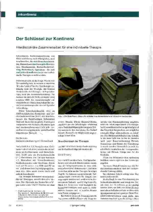 Vorschauseite 1: Der Schlüssel zur Kontinenz