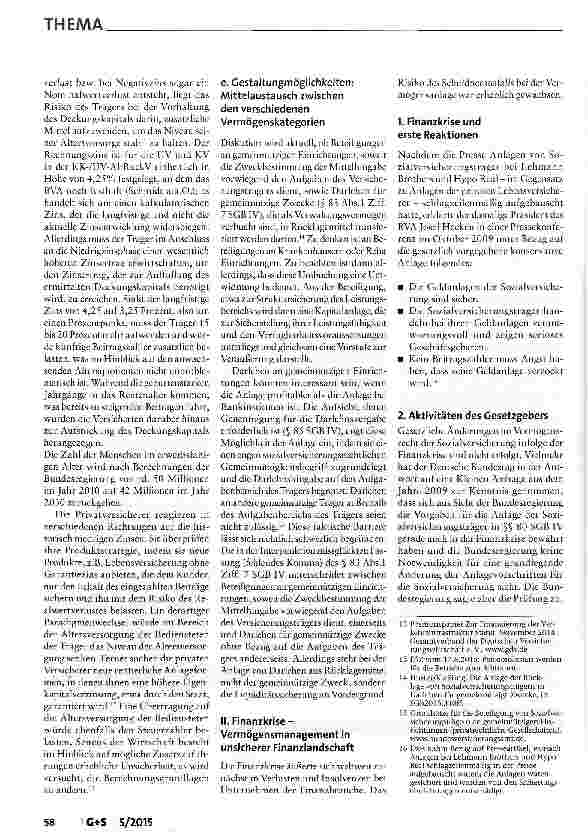 Vorschauseite 4: Vermögen der Sozialversicherung in Zeiten von Nullzinsen und Finanzkrisen