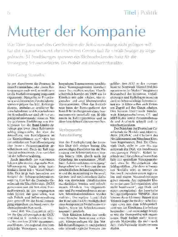 Vorschauseite 1: Mutter der Kompanie