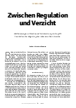Vorschauseite 1: Zwischen Regulierung und Verzicht