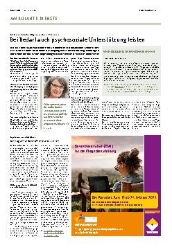 Vorschauseite 1: Bei Bedarf auch psychosoziale Unterstützung leisten.