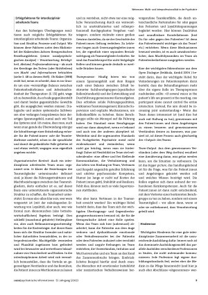 Vorschauseite 4: Multiund Interprofessionalität in der Psychiatrie. Chancen, Risiken und Nebenwirkungen