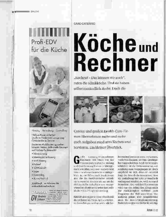 Vorschauseite 1: Köche und Rechner