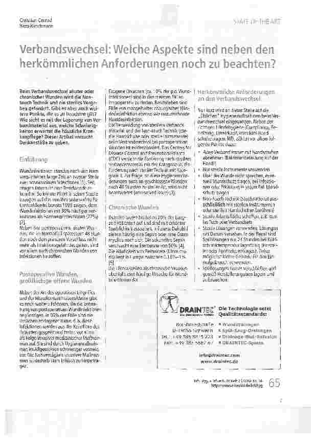 Vorschauseite 1: Verbandswechsel: Welche Aspekte sind neben den herkömmlichen Anforderungen noch zu beachten?