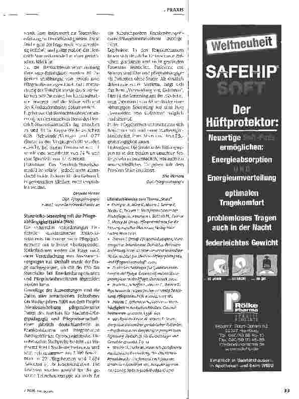 Vorschauseite 4: Pflegephänomen SturzAktuelle Ergebnisse aus Projekten, Diplomund Masterarbeiten