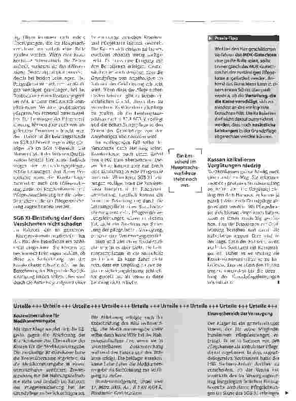 Vorschauseite 2: Verschiebung von SGB V-Leistungen in den SGB Xl-BereichPhantasiereiche Kostenverteilung