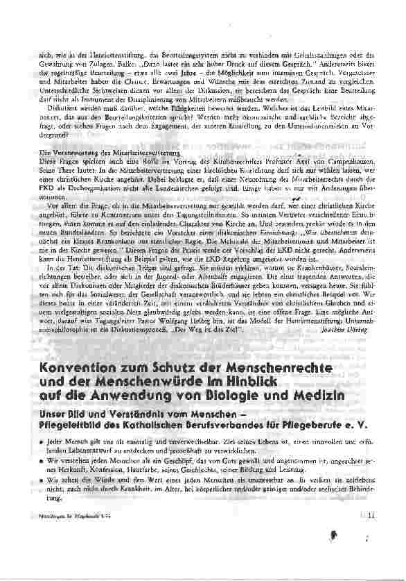 Vorschauseite 3: Unternehmensphilosophie - eine Aufgabe für die Zukunft kirchlicher Diakonie Auf der Suche nach einem Profil