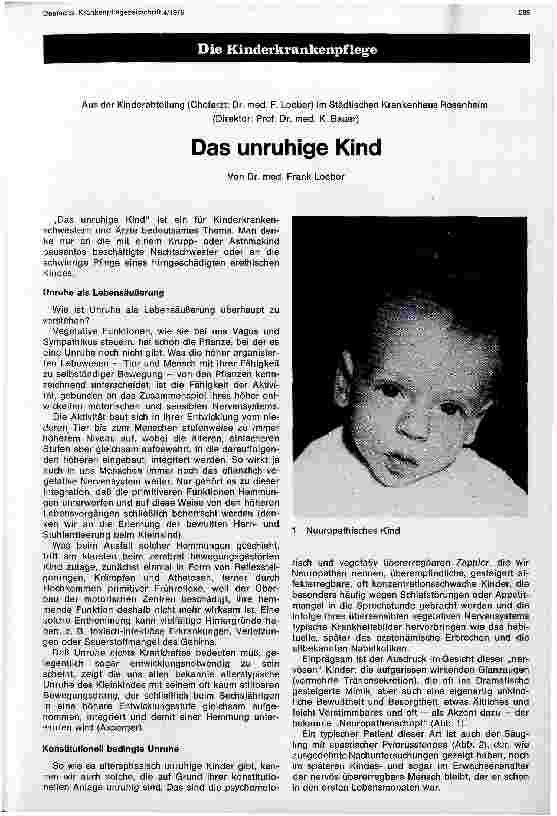 Vorschauseite 1: Das unruhige Kind