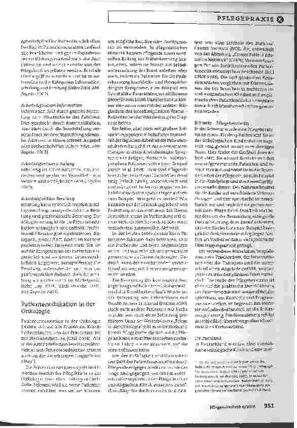 Vorschauseite 2: Krankheitsbewältigung gezielt unterstützenKonzeptentwurf zur Patientenedukation in der Onkologie: