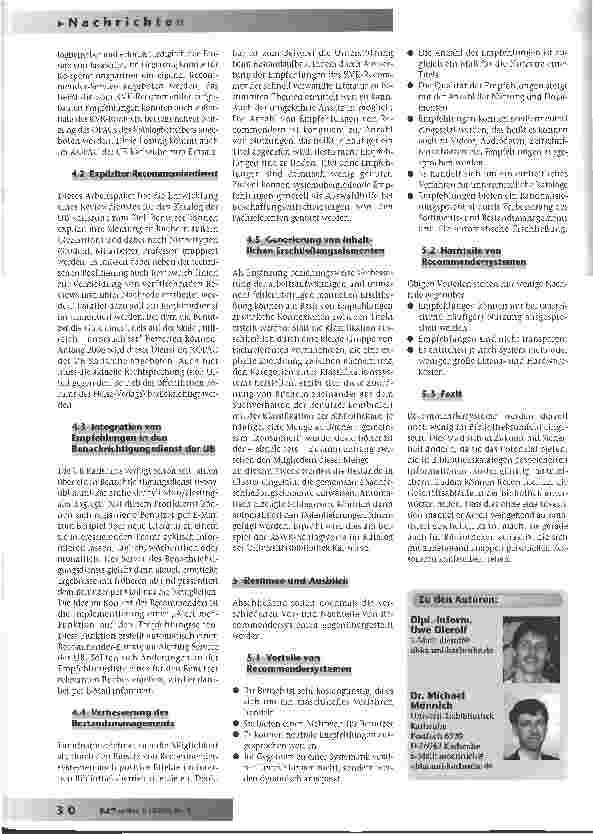 Vorschauseite 4: Einsatz von Recommender-systemen in Bibliotheken