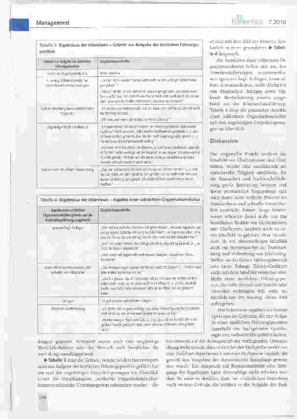Vorschauseite 3: Berufliches Ideal und Gründe zur Aufgabe einer Führungsposition
