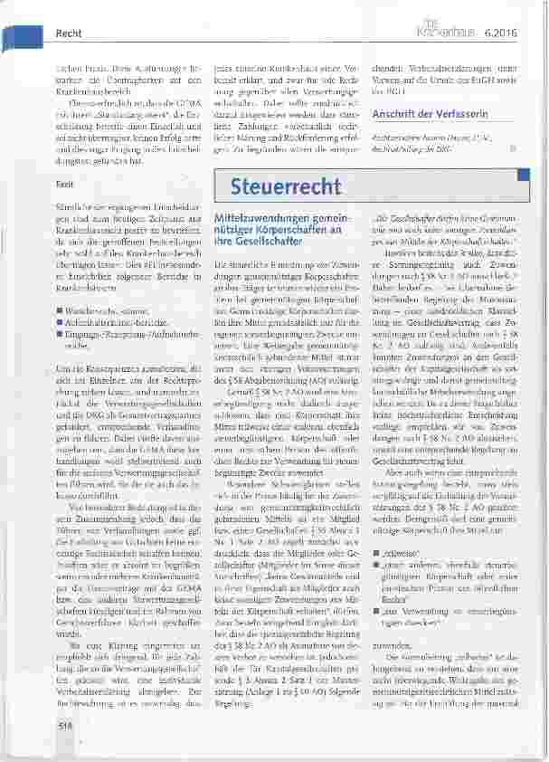 Vorschauseite 4: GEMA, GVL & Co. - Gebühren im Krankenhausbereich
