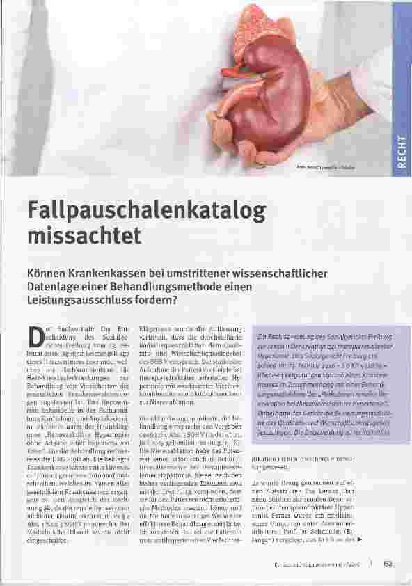 Vorschauseite 1: Fallpauschalenkatalog missachtet