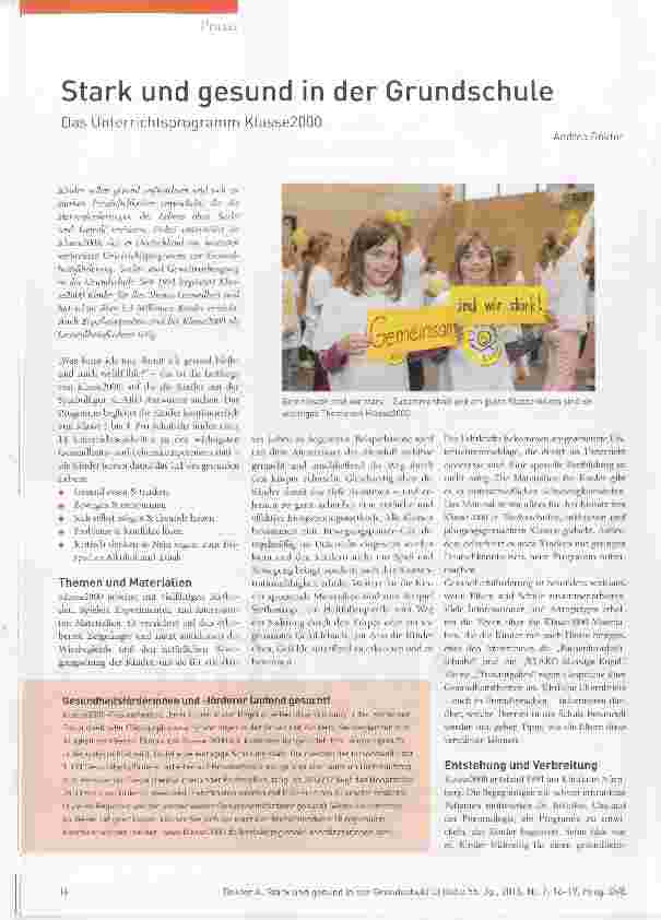 Vorschauseite 1: Stark und gesund in der Grundschule