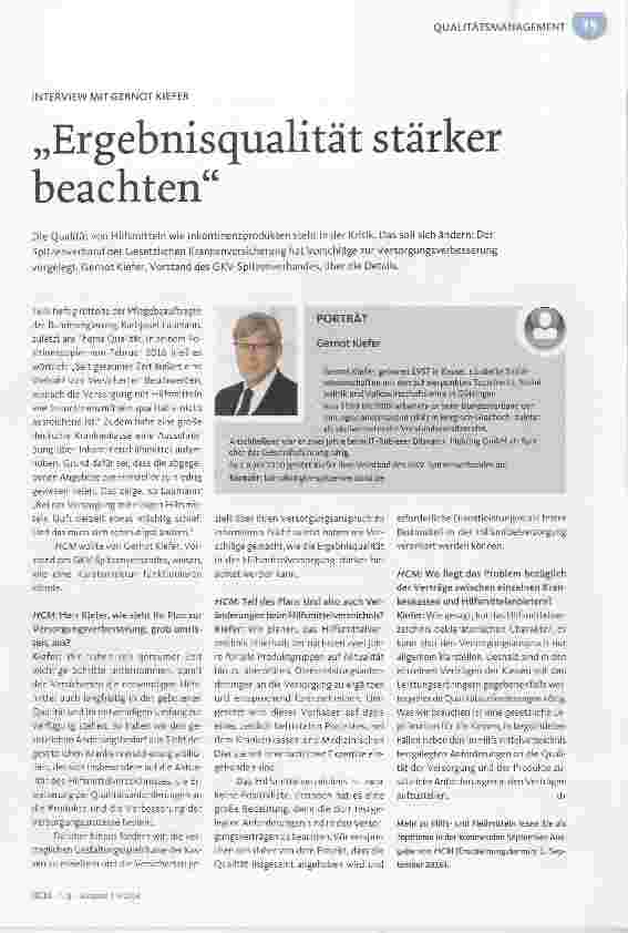 Vorschauseite 1: Ergebnisqualität stärker beachten