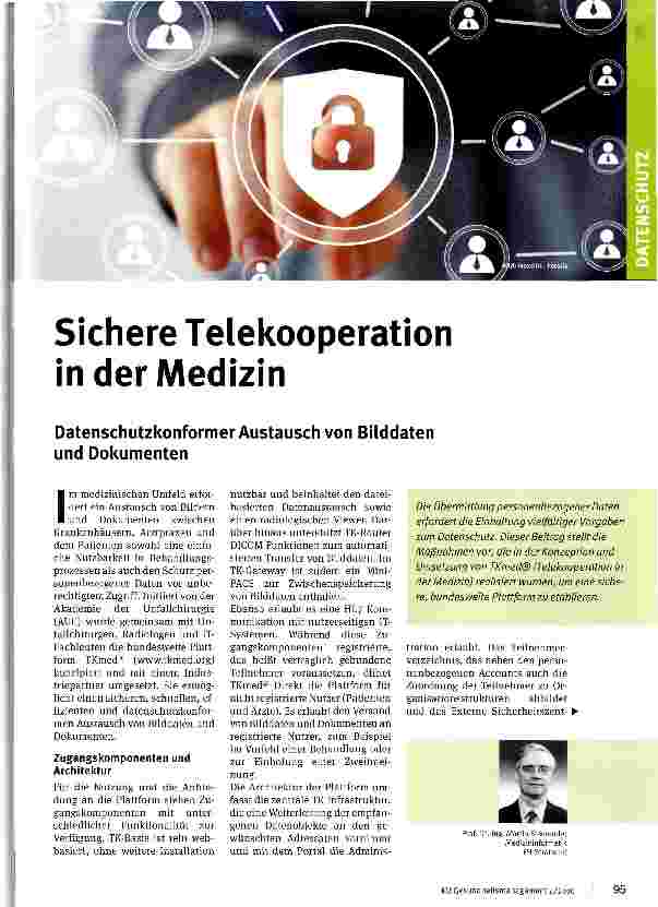 Vorschauseite 1: Sichere Telekooperation in der Medizin