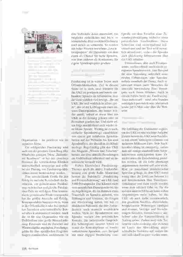 Vorschauseite 3: Fundraising in einer Uniklinik Gemeinsam viel bewegen