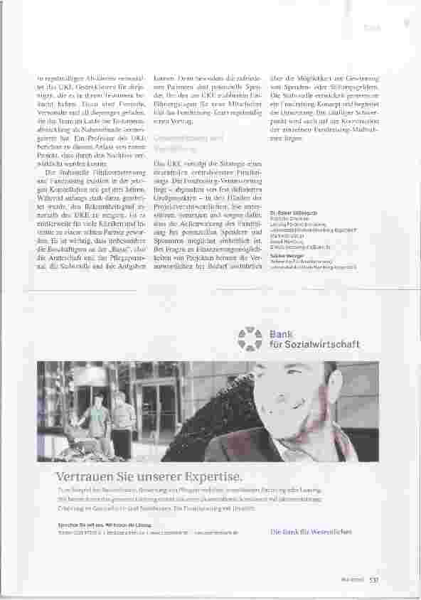 Vorschauseite 4: Fundraising in einer Uniklinik Gemeinsam viel bewegen