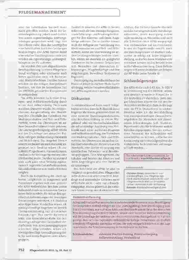 Vorschauseite 4: Advanced Practice Nursing