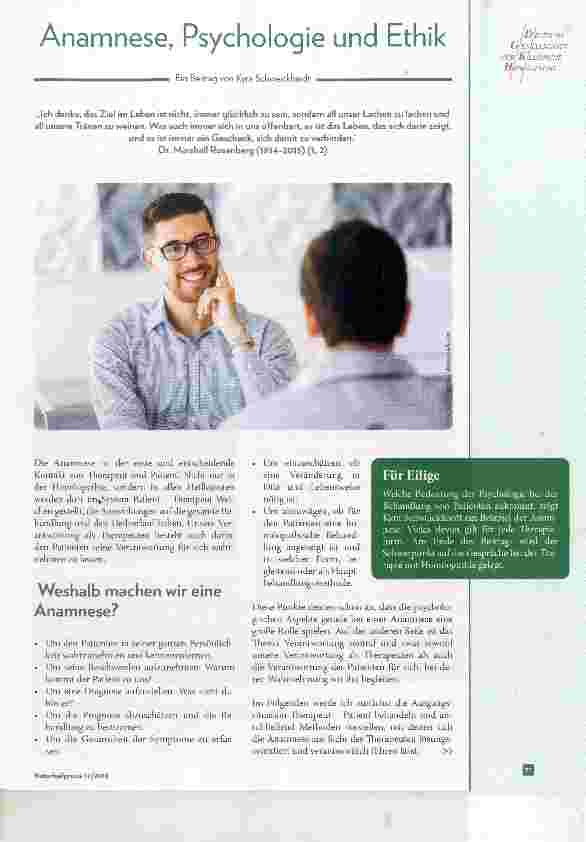 Vorschauseite 1: Anamnese, Psychologie und Ethik