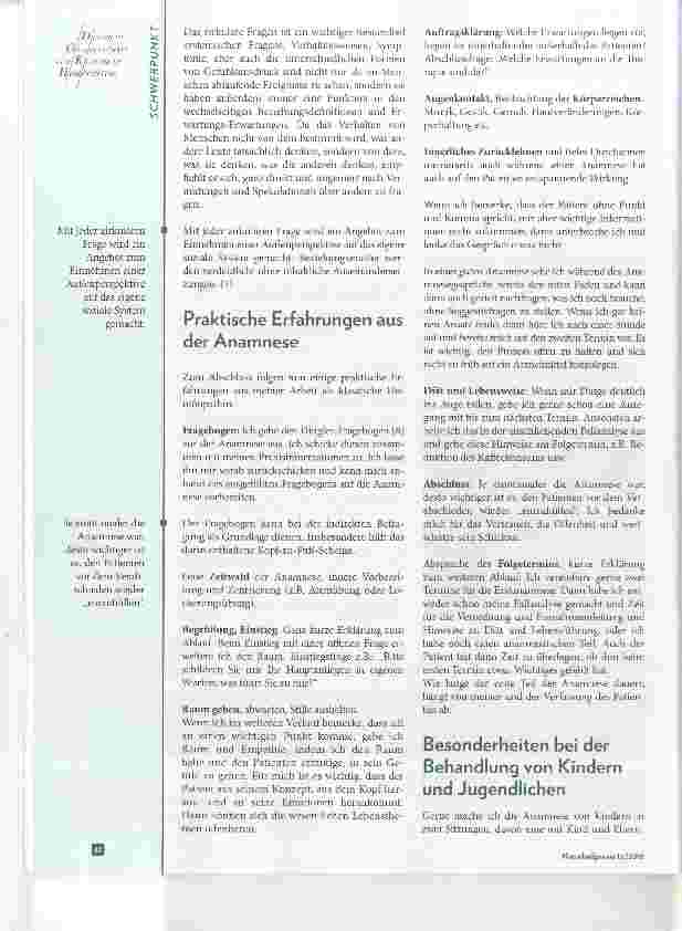 Vorschauseite 4: Anamnese, Psychologie und Ethik