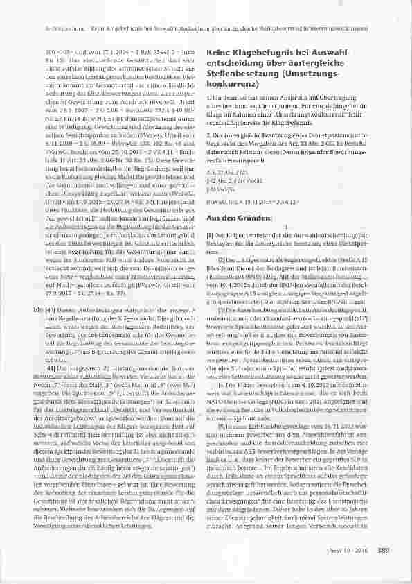 Vorschauseite 5: Einholung des Beurteilungsbeitrags eines in den Ruhestand versetzten früheren Vorgesetzten