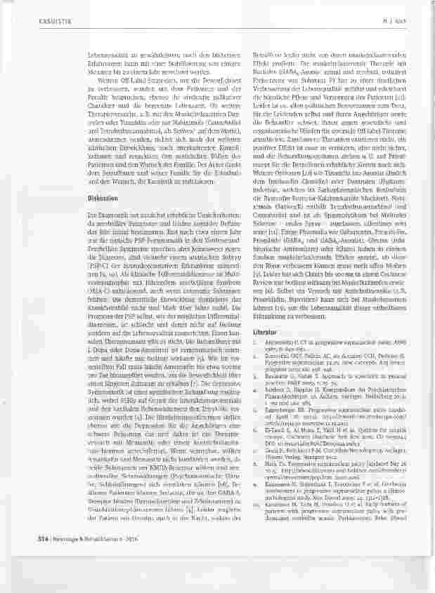 Vorschauseite 4: Langfristige palliative Betreuung eines Patienten mit Progressiver Supranukleärer Paralyse