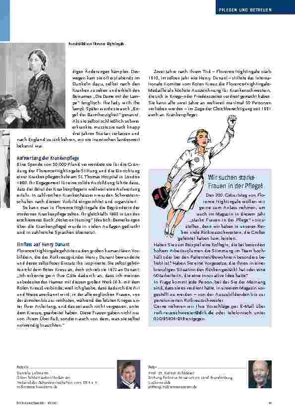 Vorschauseite 2: Die Dame mit der Lampe Zum 200. Geburtstag von Florence Nightingale