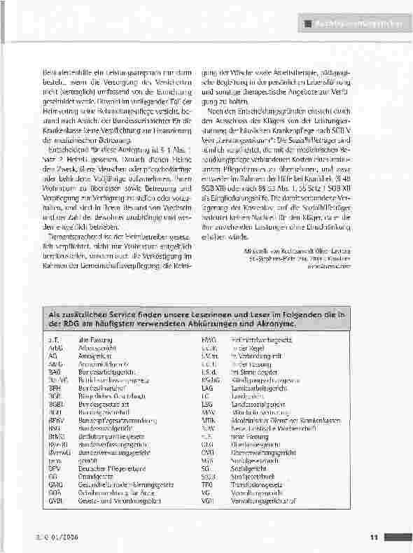 Vorschauseite 2: Anspruch eines Bewohners einer Behinderteneinrichtung auf häusliche Krankenpflege